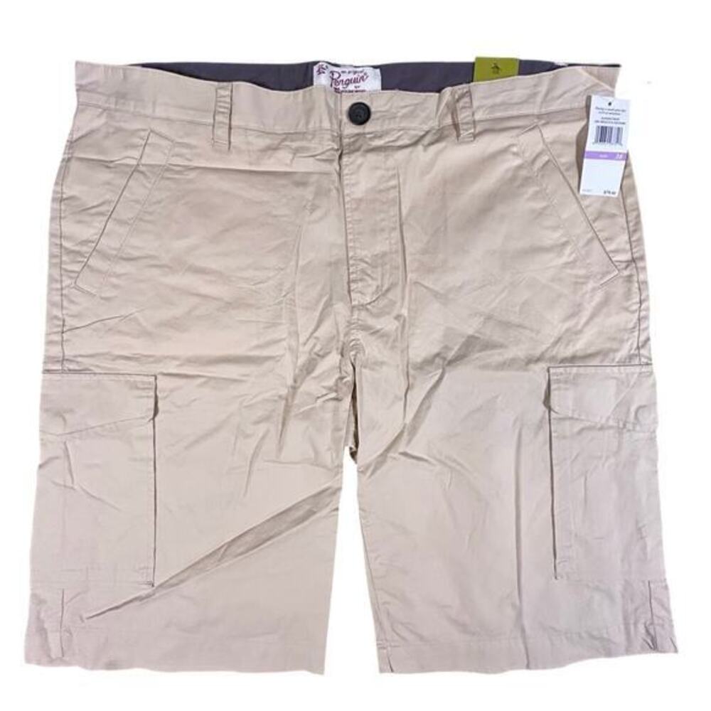 New Penguin Munsingwear‎ Cargo Shorts Men's 38 Tan Wittfield Heritage Fit Preppy